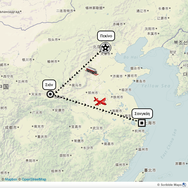 Pekino-Xian-Shanghai itinerary